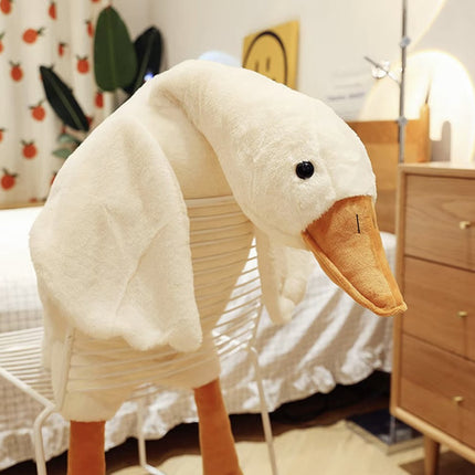 Kruzzel Pluche Gans Knuffel - 130 cm - XXL Knuffelkussen