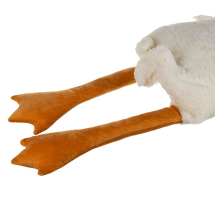 Kruzzel Pluche Gans Knuffel - 130 cm - XXL Knuffelkussen