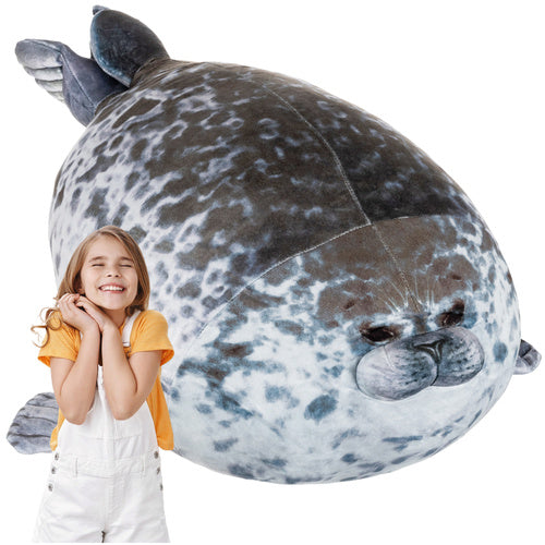 Kruzzel Pluche Zeehond Knuffel - 52 cm - Zacht Knuffelkussen
