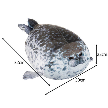 Kruzzel Pluche Zeehond Knuffel - 52 cm - Zacht Knuffelkussen