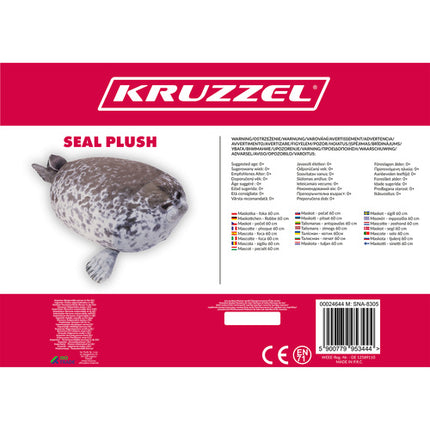 Kruzzel Pluche Zeehond Knuffel - 52 cm - Zacht Knuffelkussen