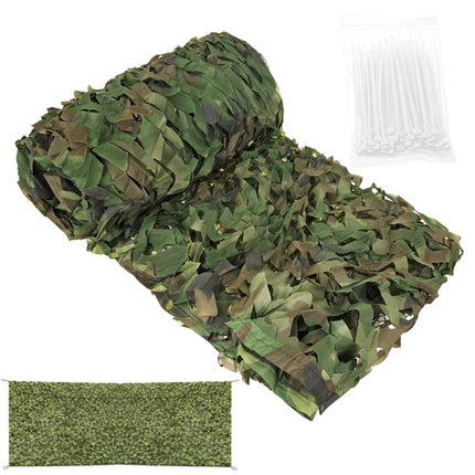 Gardlov Camouflagenet - 3 x 6 m - Inclusief 100 Kabelbinders - Woodland
