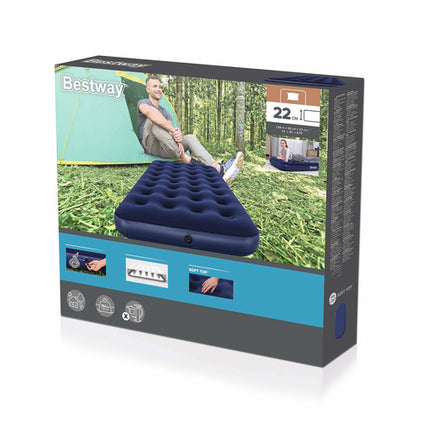 Bestway Eenpersoons Luchtbed - 188 x 99 x 22 cm - Blauw