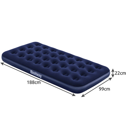 Bestway Eenpersoons Luchtbed - 188 x 99 x 22 cm - Blauw