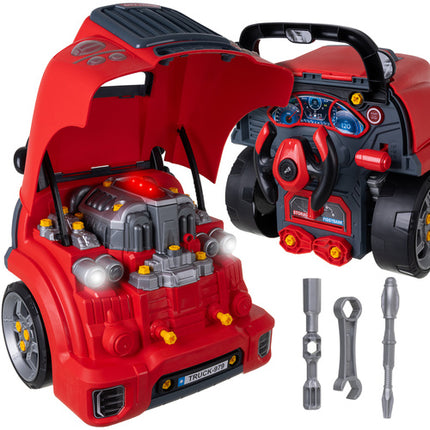 Iso Trade Monteurset - Auto met Motorblok - Educatief Speelgoed