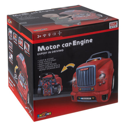 Iso Trade Monteurset - Auto met Motorblok - Educatief Speelgoed