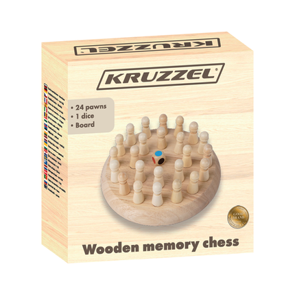 Kruzzel Houten Memory Schaakspel - Educatief Geheugenspel