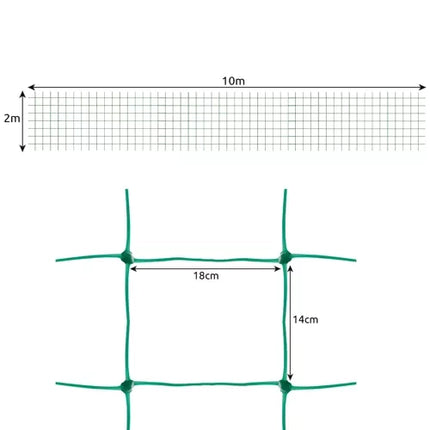 Gardlov Klimplantennet - 2 x 10 meter - Groen - Stevig Steunnet