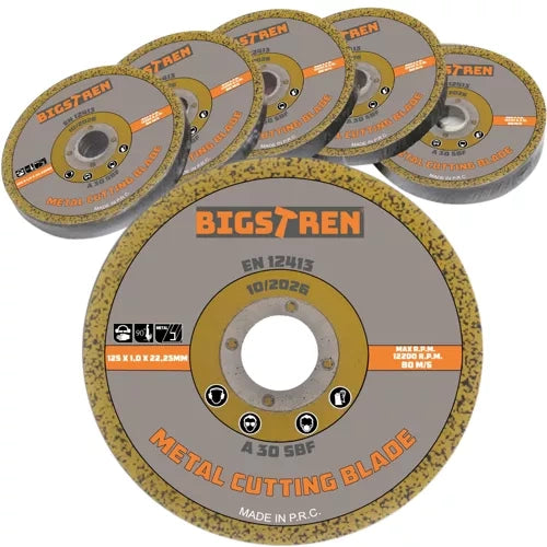 Bigstren Metaal Doorslijpschijven - 125 mm - 50 stuks - 1,0 mm