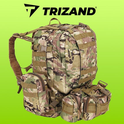 Trizand Militaire Rugzak - 48,5 Liter - Camo - XL Survivaltas