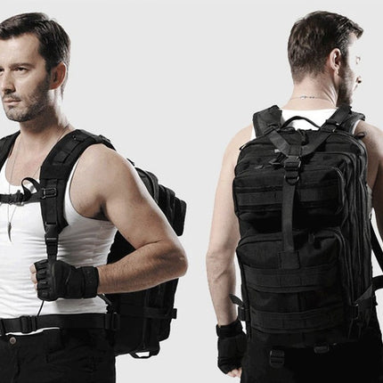 Trizand Militaire Rugzak XL - 35 Liter - Zwart - 47 x 28 x 27 cm