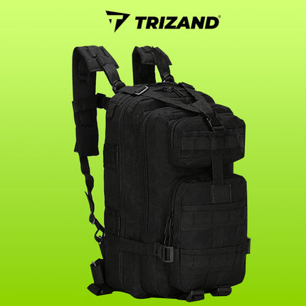 Trizand Militaire Rugzak XL - 35 Liter - Zwart - 47 x 28 x 27 cm