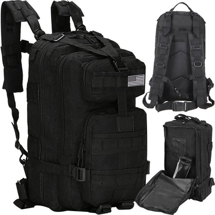Trizand Militaire Rugzak XL - 35 Liter - Zwart - 47 x 28 x 27 cm