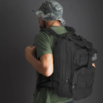 Trizand Militaire Rugzak XL - 35 Liter - Zwart - 47 x 28 x 27 cm
