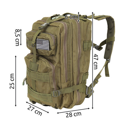 Trizand Militaire Rugzak XL - 35 Liter - Groen - 47 x 28 x 27 cm