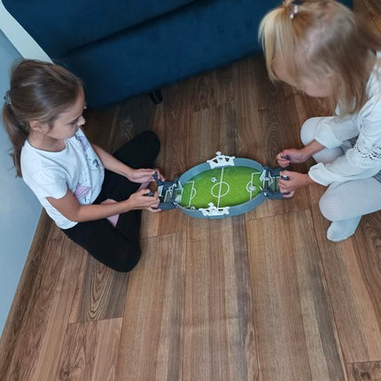 Kruzzel Mini Tafelvoetbalspel - Compact Voetbalset - 2 Spelers