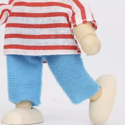 Kruzzel Poppenfamilie - 7-delige Houten Poppenset voor Poppenhuis