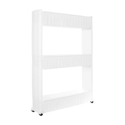 Ruhhy Verrijdbaar Keukenrek - 3-Laags - Smal - 72,5 x 12,5 x 54,5 cm - Wit