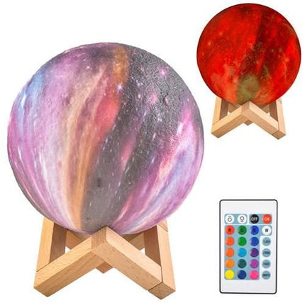 Iso Trade Moon Nachtlamp - 15 cm - 16 Kleuren - Met Afstandsbediening