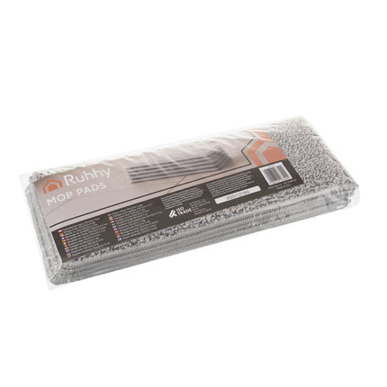 Ruhhy Vlakmop Vervangingsdoek - 33 x 12 cm - 5 Stuks - Grijs