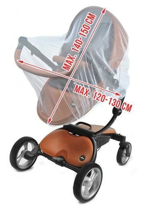 Kruzzel Universeel Muskietennet voor Kinderwagen - Wit - 100% Polyester