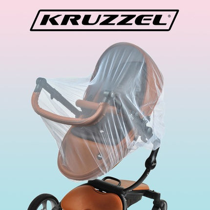 Kruzzel Universeel Muskietennet voor Kinderwagen - Wit - 100% Polyester