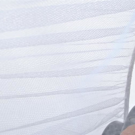 Kruzzel Universeel Muskietennet voor Kinderwagen - Wit - 100% Polyester