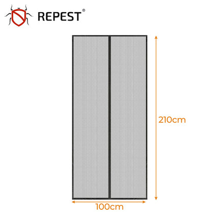 Repest Deurhor met Magneetsluiting - 100 x 210 cm - Zwart