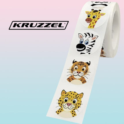 Kruzzel Beloningsstickers voor Kinderen - 500 Stuks - Op Rol