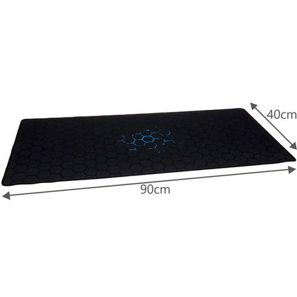 Dunmoon Gaming Bureau-muismat XXL - 90 x 40 cm - Waterafstotend - Zwart/Blauw