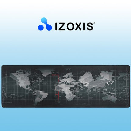 Izoxis Muis- en Toetsenbordmat XXL - 88 x 30 cm - Antislip - Grijs