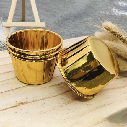 Ruhhy 24376 Papieren Muffinvormpjes - 50 Stuks - Goud