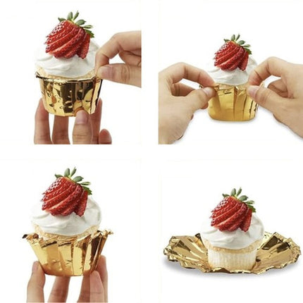 Ruhhy 24376 Papieren Muffinvormpjes - 50 Stuks - Goud
