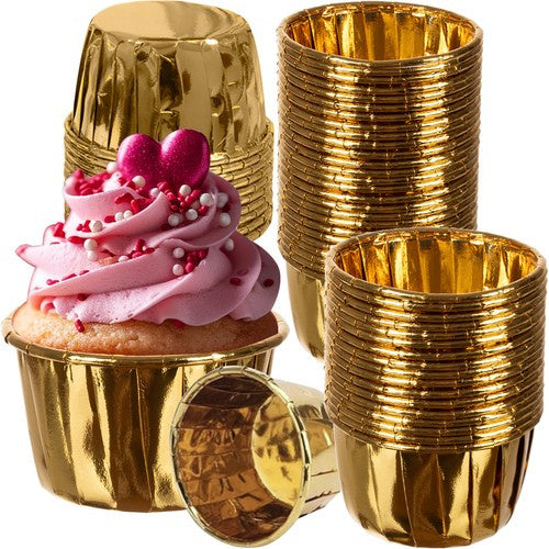 Ruhhy 24376 Papieren Muffinvormpjes - 50 Stuks - Goud
