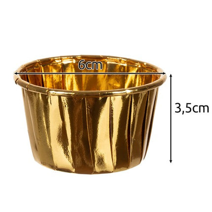Ruhhy 24376 Papieren Muffinvormpjes - 50 Stuks - Goud