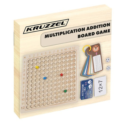 Kruzzel Tafelspel Vermenigvuldigen - Houten Educatief Bordspel