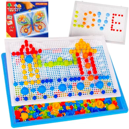 Iso Trade Paddenstoelen Mozaïek Puzzel - 296-Delig - In Koffer