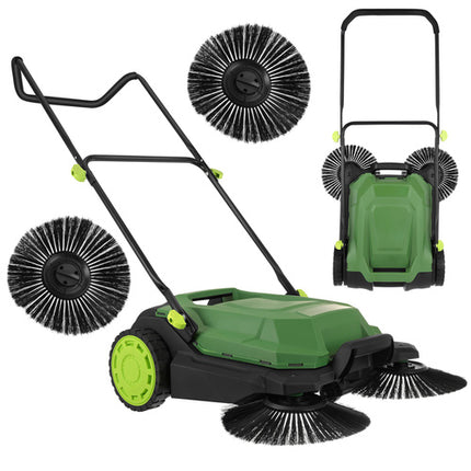 Gardlov Nexo Handmatige Veegmachine - 68 cm - 3 Borstels - 24 Liter