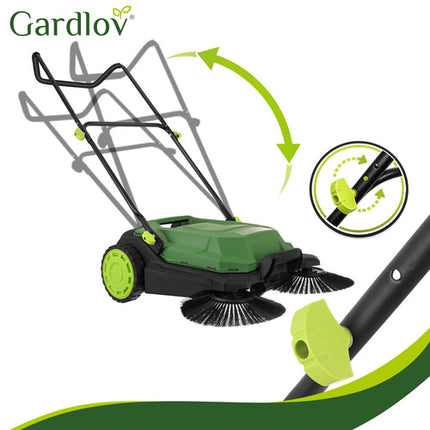 Gardlov Nexo Handmatige Veegmachine - 68 cm - 3 Borstels - 24 Liter