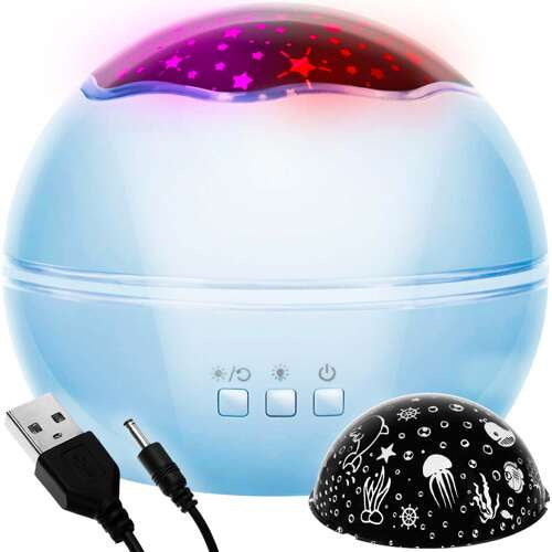 Izoxis LP16858 Nachtlamp en Sterrenprojector - Blauw - 2-in-1
