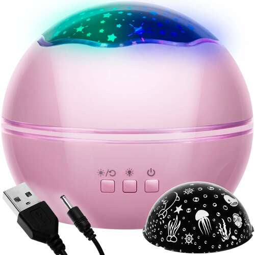 Nachtlamp met Projector - Roze