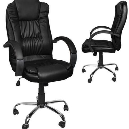 Malatec Bureaustoel Eco-leder - Ergonomisch - Zwart