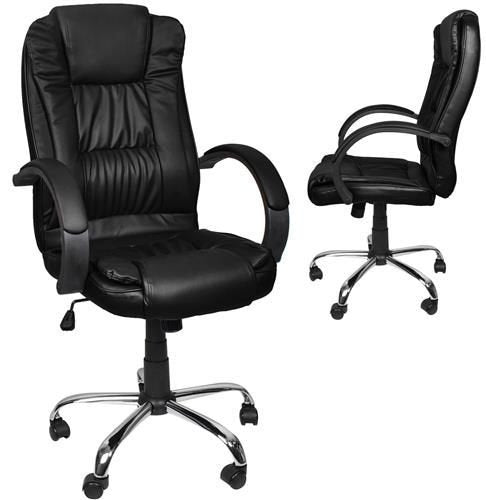 Malatec Bureaustoel Eco-leder - Ergonomisch - Zwart