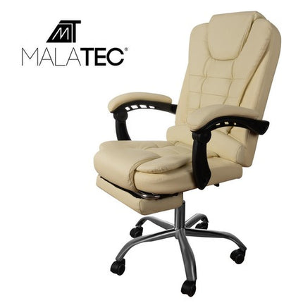 Malatec Bureaustoel met Voetensteun - Ergonomisch - Crème
