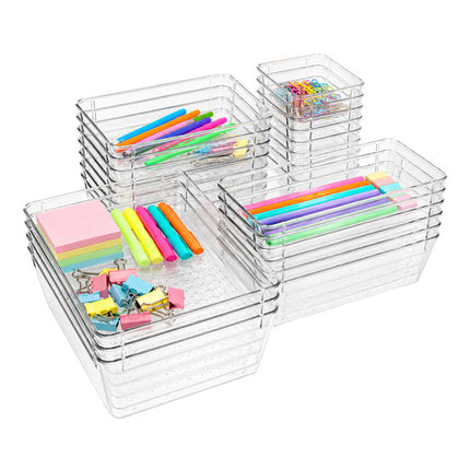 Ruhhy Lade-Organizer Set - 25 Stuks - Sorteerbakjes - Zwart