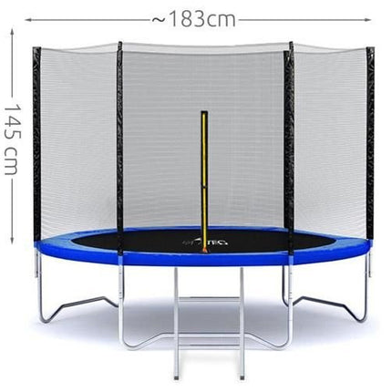 Malatec Buitennet voor Trampoline - 183 cm - 6FT - 6 Palen