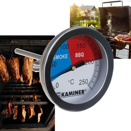 Ruhhy Grill- en Rookthermometer - Analoog - Roestvrij Staal - 0-250°C