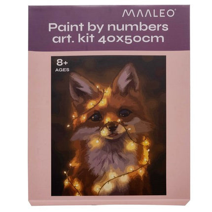 Maaleo Schilderen op Nummer - Vos - 40 x 50 cm - Frame