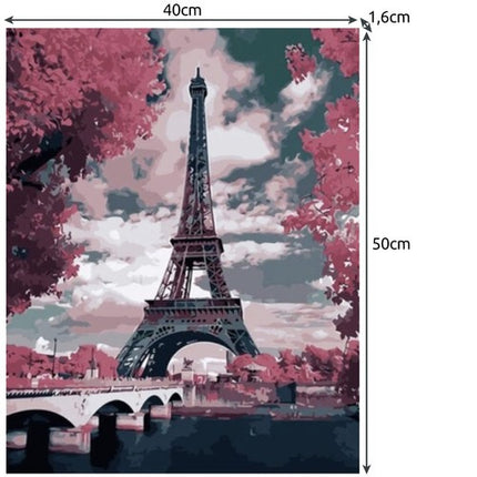 Maaleo Schilderen op Nummer - Toren - 40 x 50 cm - Incl. Frame