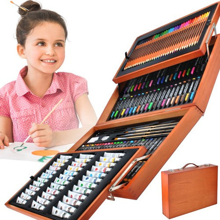 Maaleo Tekenset - 177-delig - Complete Kunstkoffer - Hout